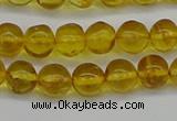 CAR551 15.5 inches 6mm - 7mm round natural amber beads wholesale