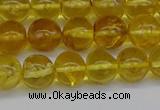 CAR552 15.5 inches 7mm - 8mm round natural amber beads wholesale