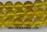 CAR557 15.5 inches 7mm - 8mm round natural amber beads wholesale