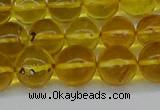 CAR564 15.5 inches 9mm - 10mm round natural amber beads wholesale