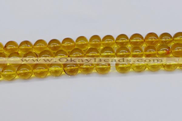 CAR566 15.5 inches 13mm - 14mm round natural amber beads wholesale