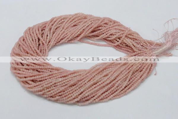 CAS01 15.5 inches 3mm round pink angel skin gemstone beads