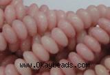 CAS09 15.5 inches 5*10mm rondelle pink angel skin gemstone beads