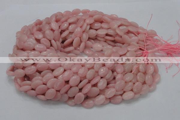 CAS20 15.5 inches 10*14mm oval pink angel skin gemstone beads