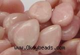 CAS26 15.5 inches 12*18mm flat teardrop pink angel skin gemstone beads