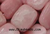 CAS30 15.5 inches 20*30mm rectangle pink angel skin gemstone beads