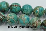 CAT02 15.5 inches 16mm round natural aqua terra jasper beads