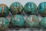 CAT03 15.5 inches 18mm round natural aqua terra jasper beads