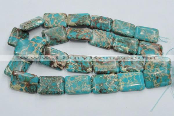 CAT17 15.5 inches 22*30mm rectangle natural aqua terra jasper beads