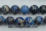 CAT212 15.5 inches 10mm round dyed natural aqua terra jasper beads