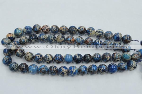 CAT212 15.5 inches 10mm round dyed natural aqua terra jasper beads