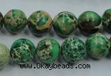 CAT222 15.5 inches 16mm round dyed natural aqua terra jasper beads