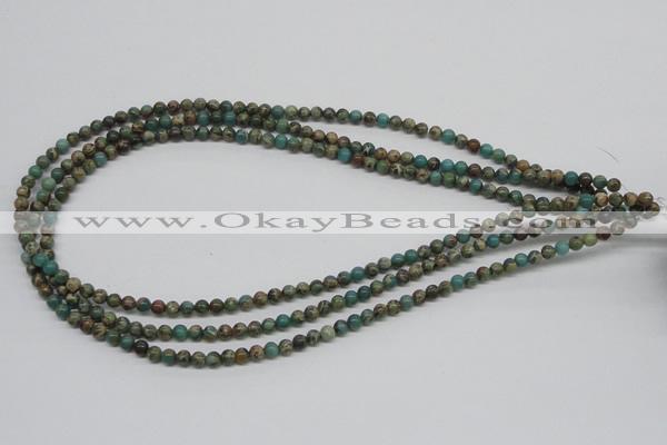 CAT5001 15.5 inches 4mm round natural aqua terra jasper beads