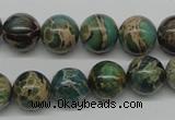 CAT5005 15.5 inches 12mm round natural aqua terra jasper beads