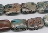 CAT5016 15.5 inches 13*18mm rectangle natural aqua terra jasper beads