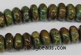 CAT5046 15.5 inches 6*12mm rondelle natural aqua terra jasper beads