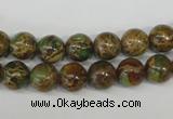 CAT5050 15.5 inches 8mm round natural aqua terra jasper beads