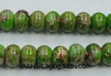 CAT55 15.5 inches 8*10mm rondelle dyed natural aqua terra jasper beads