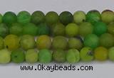 CAU410 15.5 inches 4mm round matte Australia chrysoprase beads