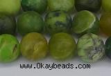 CAU414 15.5 inches 12mm round matte Australia chrysoprase beads