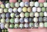 CAU480 15.5 inches 10mm round matte Australia chrysoprase beads