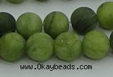 CAU512 15.5 inches 8mm round matte Chinese chrysoprase beads