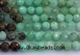 CAU568 15 inches 4mm faceted round Australia chrysoprase beads