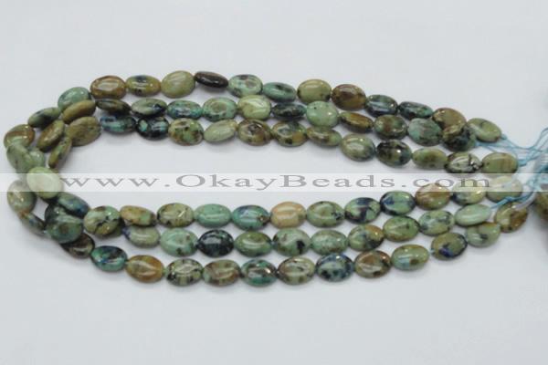 CAZ03 15.5 inches 10*14mm oval natural azurite gemstone beads