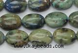 CAZ04 15.5 inches 12*16mm oval natural azurite gemstone beads