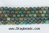 CBBS02 15 inches 8mm faceted prism chrysocolla beads wholesale