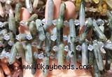 CBBS110 Top drilled 6*20mm - 8*30mm hexahedral prism labradorite beads CBBS110 Top drilled 6*20mm - 8*30mm hexahedral prism labradorite beads