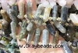 CBBS126 Top drilled 6*20mm - 11*35mm hexahedral prism sunstone beads  CBBS126 Top drilled 6*20mm - 11*35mm hexahedral prism sunstone beads