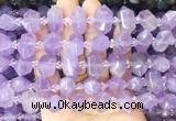 CBBS195 Centre drilled 7*16mm - 11*25mm hexahedral prism lavender amethyst beads wholesale CBBS195 Centre drilled 7*16mm - 11*25mm hexahedral prism lavender amethyst beads wholesale