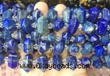 CBBS200 Centre drilled 7*16mm - 11*25mm hexahedral prism lapis lazuli beads wholesale CBBS200 Centre drilled 7*16mm - 11*25mm hexahedral prism lapis lazuli beads wholesale