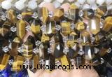 CBBS201 Centre drilled 7*16mm - 11*25mm hexahedral prism yellow tiger eye beads wholesale CBBS201 Centre drilled 7*16mm - 11*25mm hexahedral prism yellow tiger eye beads wholesale