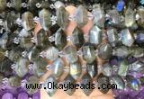 CBBS205 Centre drilled 7*16mm - 11*25mm hexahedral prism labradorite beads wholesale CBBS205 Centre drilled 7*16mm - 11*25mm hexahedral prism labradorite beads wholesale