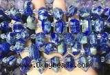 CBBS216 Top drilled 7*16mm - 11*25mm hexahedral prism lapis lazuli beads wholesale CBBS216 Top drilled 7*16mm - 11*25mm hexahedral prism lapis lazuli beads wholesale