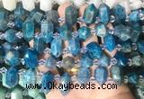 CBBS218 Top drilled 7*16mm - 11*25mm hexahedral prism apatite beads wholesale CBBS218 Top drilled 7*16mm - 11*25mm hexahedral prism apatite beads wholesale