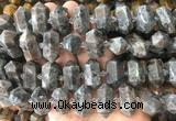 CBBS46 15 inches 12*25mm - 14*28mm hexahedral prism flame stone beads