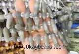 CBBS60 15 inches 8*30mm - 9*33mm hexahedral prism labradorite beads