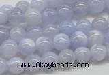 CBC02 15.5 inches 8mm round blue chalcedony beads wholesale