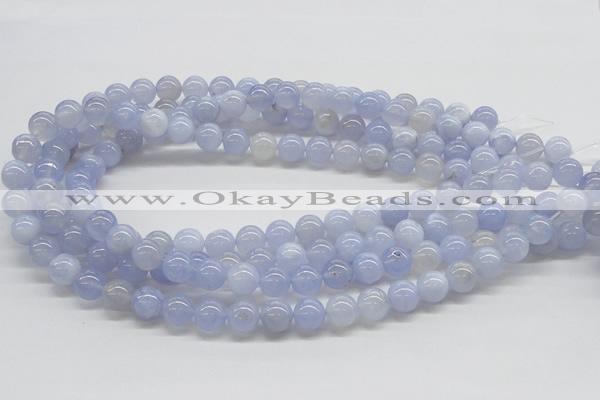 CBC03 15.5 inches 10mm round blue chalcedony beads wholesale