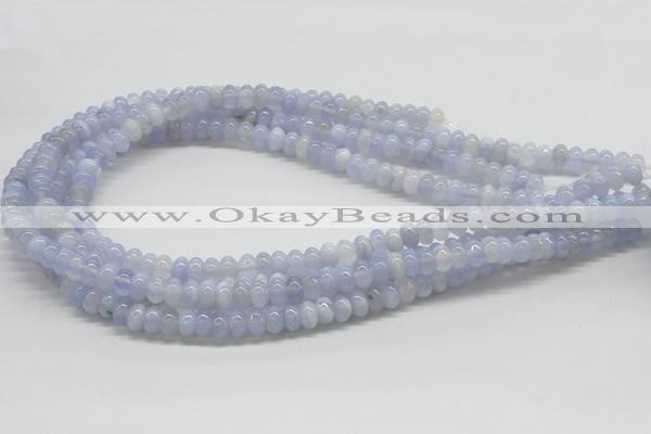 CBC04 15.5 inches 4*8mm rondelle  blue chalcedony beads wholesale