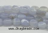 CBC05 15.5 inches 7*10mm nugget blue chalcedony beads wholesale