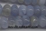 CBC21 15.5 inches 6*10mm rondelle blue chalcedony beads wholesale