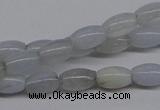 CBC23 15.5 inches 4*7mm rice blue chalcedony beads wholesale