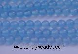 CBC250 15.5 inches 4mm A grade round ocean blue chalcedony beads