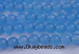 CBC251 15.5 inches 6mm A grade round ocean blue chalcedony beads