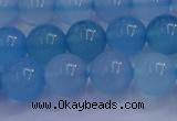 CBC254 15.5 inches 12mm A grade round ocean blue chalcedony beads