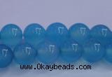 CBC262 15.5 inches 8mm AA grade round ocean blue chalcedony beads